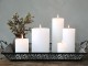 Bílá široká svíčka Rustic pillar white - Ø 7*10cm/ 40h Chic Antique