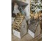 Béžová dekorace porcelánový domek s Led světýlky Christmas House M - 8*7*12 cm Clayre & Eef