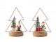 Set 2ks dekorace Santa ve svítícím led stromku - 16*10*21 cm J-Line by Jolipa
