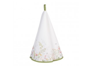 Bavlněná kulatá utěrka s lučními květy Wildflower Fields - Ø 80 cm