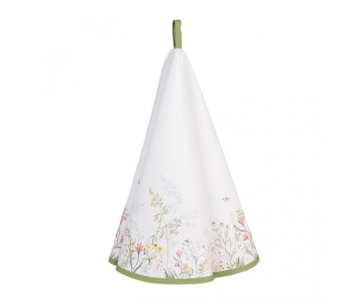 Bavlněná kulatá utěrka s lučními květy Wildflower Fields - Ø 80 cm Clayre & Eef
