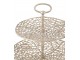 Champagne dekorační 3-patrový etažér Coral Cake - Ø 45*60 cm J-Line by Jolipa