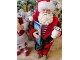 Vánoční dekorace Santa v županu s bačkorkama - 16*8*28 cm Clayre & Eef
