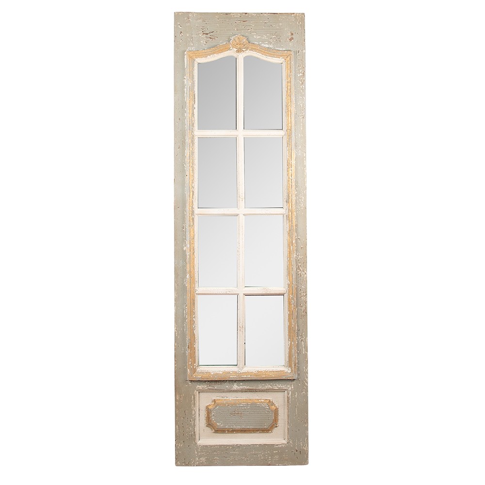 Šedozlatý antik dekorativní panel na postavení French - 50*4*172 cm