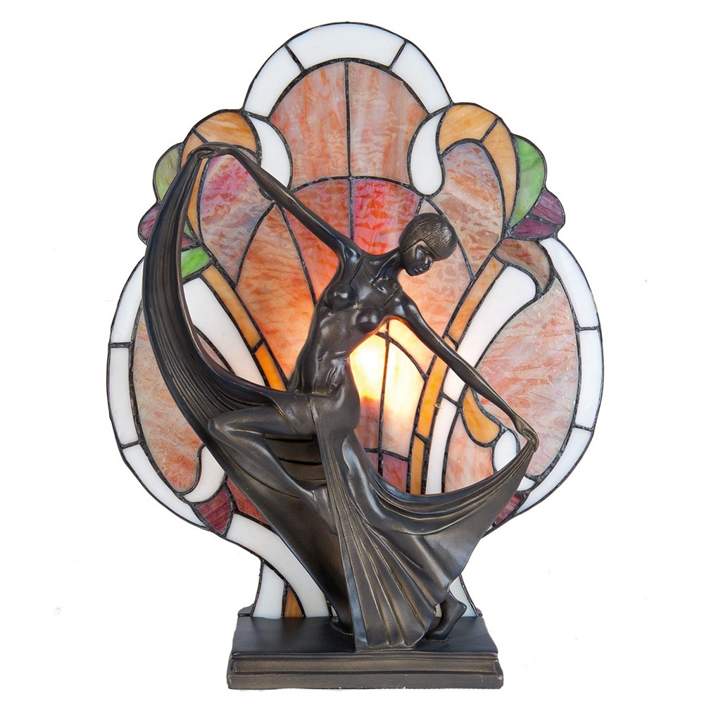 Stolní lampa Tiffany tančící žena Women- 35*15*44 cm E14/max 1*40W Clayre & Eef Stolní lampa Tiffany tančící žena Women- 35*15*44 cm E14/max 1*40W Clayre & Eef