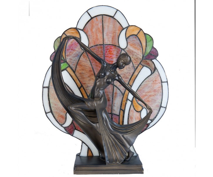 Stolní lampa Tiffany tančící žena Women- 35*15*44 cm E14/max 1*40W Clayre & Eef
