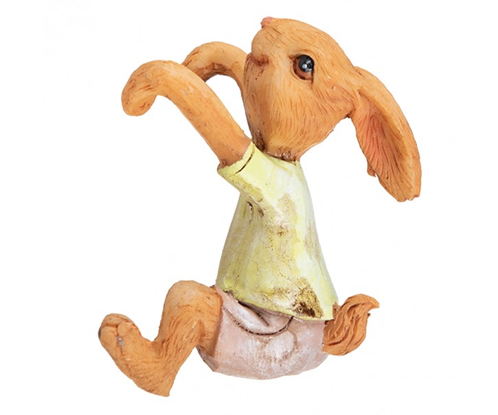 Dekorace závěsný králíček na skleničku - 5*5*9 cm Clayre & Eef