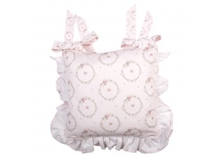 Růžový bavlněný povlak na sedák s králíčkem Floral Easter Bunny - 40*40 cm
