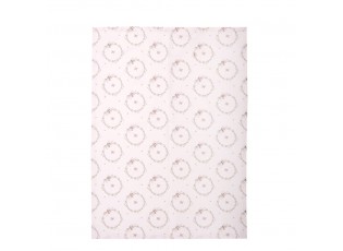 Růžová bavlněná utěrka s květy Floral Easter Bunny - 50*70 cm