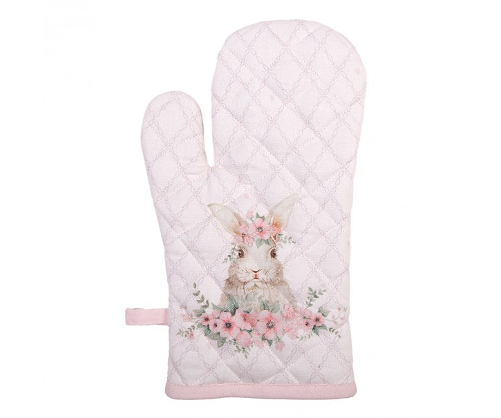 Bavlněná chňapka - rukavice s králíčkem Floral Easter Bunny - 18*30 cm Clayre & Eef