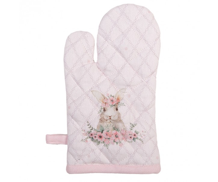 Bavlněná dětská chňapka - rukavice s králíčkem Floral Easter Bunny - 12*21 cm Clayre & Eef