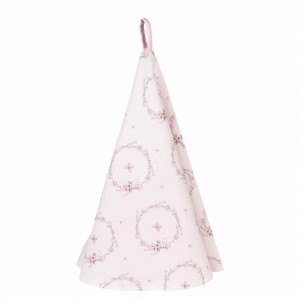 Bavlněná kulatá utěrka s květy Floral Easter Bunny - Ø 80 cm