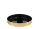 Černo - zlatý antik kovový svícen Marrakech black - Ø 10*2,5 cm daan kromhout