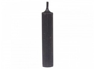 Černá úzká krátká svíčka Short dinner black - Ø 2 *11cm / 4.5h