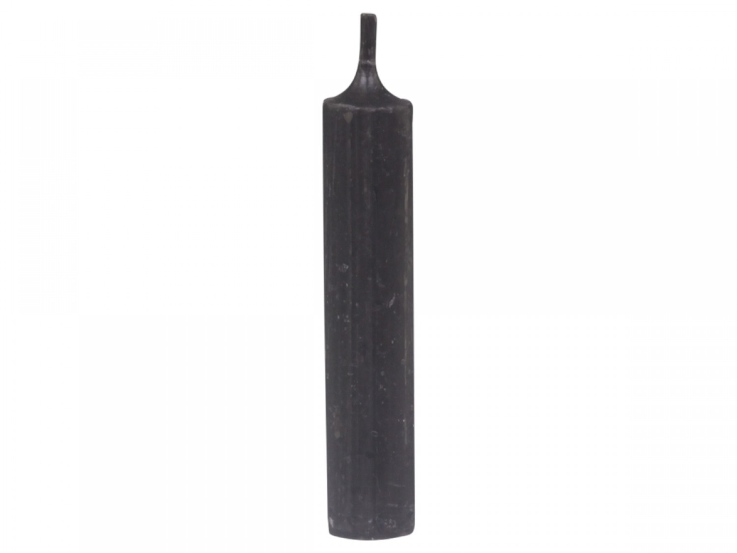 Černá úzká krátká svíčka Short dinner black - Ø 2 *11cm / 4.5h