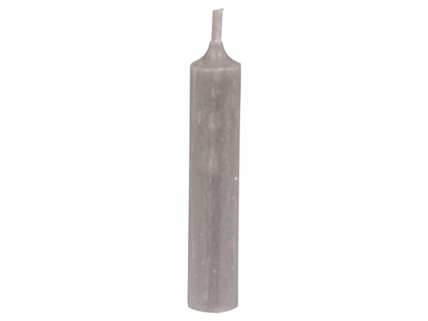 Šedá lněná úzká krátká svíčka Short dinner linen - Ø 2 *11cm / 4.5h Chic Antique Šedá lněná úzká krátká svíčka Short dinner linen - Ø 2 *11cm / 4.5h Chic Antique