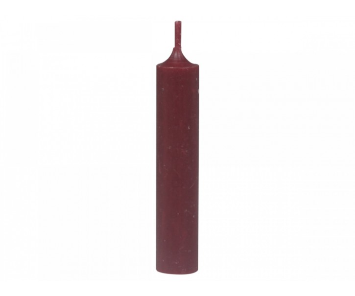 Červená úzká krátká svíčka Short dinner red - Ø 2 *11cm / 4.5h Chic Antique
