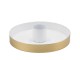 Bílo - zlatý antik kovový svícen Marrakech white - Ø 10*3 cm daan kromhout