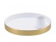 Bílo - zlatý kovový svícen Marrakech white - Ø 12*3 cm daan kromhout