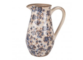 Dekorativní keramický džbán s modrými květy Blusia M - 20*14*25 cm