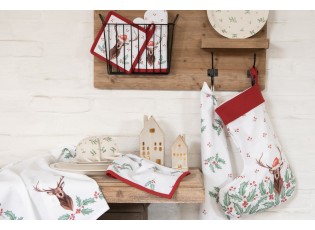 Bavlněná utěrka Holly Christmas - 50*70 cm