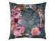 Zelený ručně vyrobený polštář s květy v koruně Crown - 45*45*10cm Mars & More 