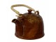 Hnědožlutá porcelánová konvička na čaj - 14*12*12 cm / 0,75L Clayre & Eef
