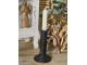 Černý antik kovový svícen na úzkou svíčku Ariana black - 9*11*15 cm daan kromhout