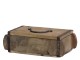 Dřevěná přírodní retro bedýnka s víkem Brick old - 30*14*10 cm Chic Antique