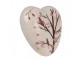 Dekorace vintage srdce s květy a ptáčky Birdie - 12*12*4 cm Clayre & Eef