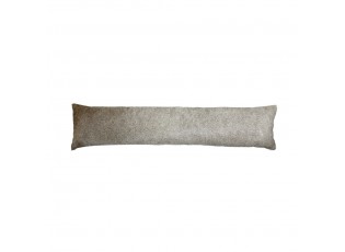 Šedý kožený dlouhý polštář z hovězí kůže Cow grey - 90*20*10cm