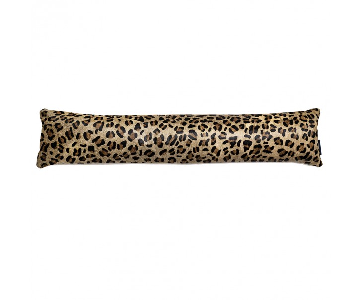 Kožený dlouhý polštář z hovězí kůže Cow leopard - 90*20*10cm Mars & More 
