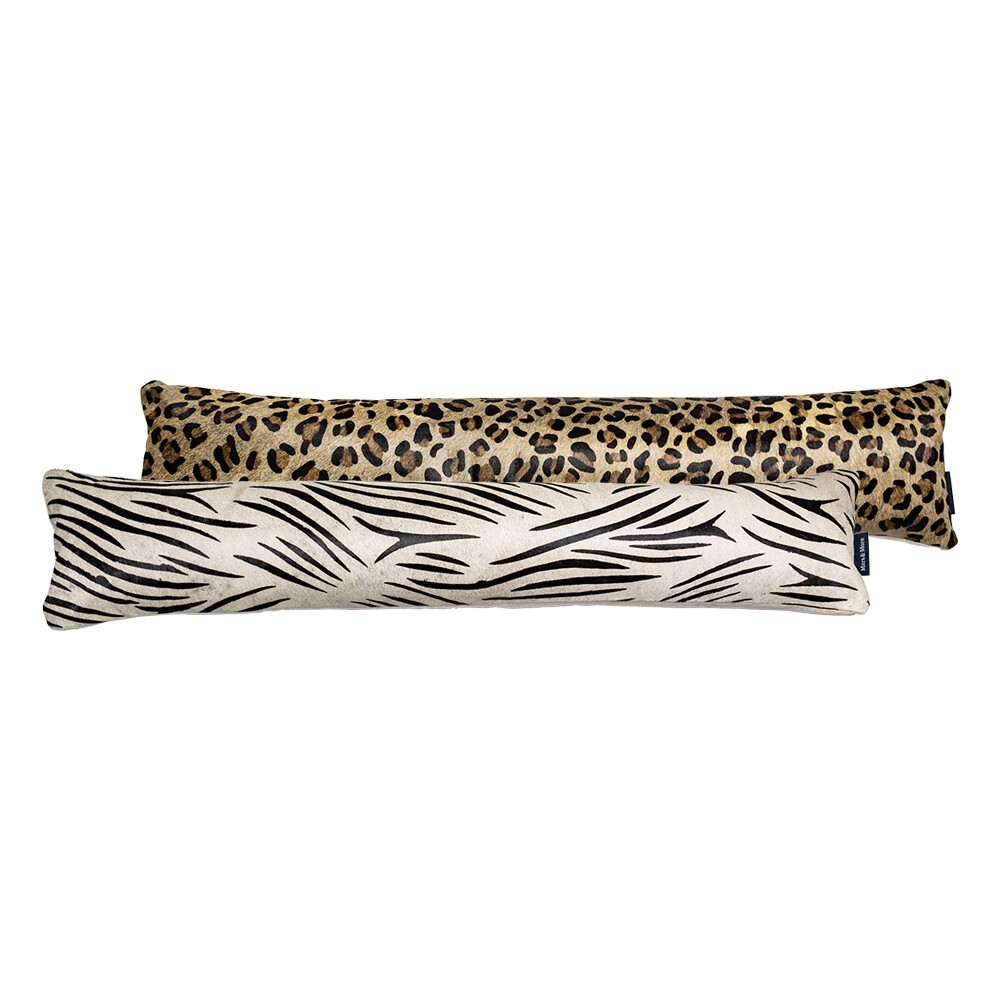 Kožený dlouhý polštář z hovězí kůže Cow leopard - 90*20*10cm Mars & More Kožený dlouhý polštář z hovězí kůže Cow leopard - 90*20*10cm Mars & More
