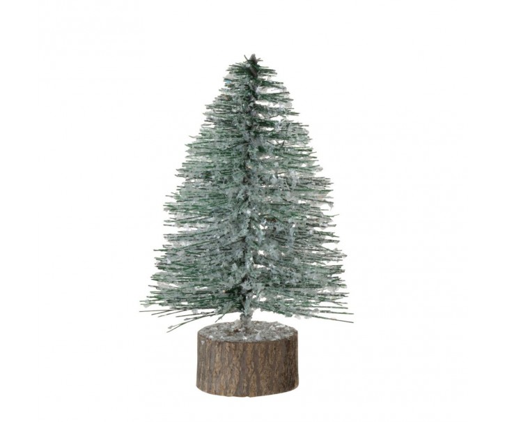 Malý zelený třpytivý vánoční stromeček Tree glitter - Ø 9*15 cm J-Line by Jolipa