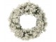 Zasněžený zelený vánoční věnec s led světýlky Snowy green M - Ø 63*13 cm J-Line by Jolipa