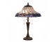 Modrá stolní lampa Tiffany Bleu Gérald - Ø 40*60cm Clayre & Eef