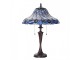 Modrá stolní lampa Tiffany Bleu Gérald - Ø 40*60cm Clayre & Eef