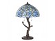 Modrá stolní lampa Tiffany Butterflies - Ø 40*60 cm Clayre & Eef