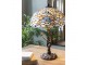 Modrá stolní lampa Tiffany Butterflies - Ø 40*60 cm Clayre & Eef