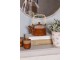 Hnědočervená porcelánová konvička na čaj - 14*12*12 cm / 0,75L Clayre & Eef