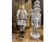 Vánoční dekorace socha Louskáček s kalendářem - 7*7*22 cm Clayre & Eef