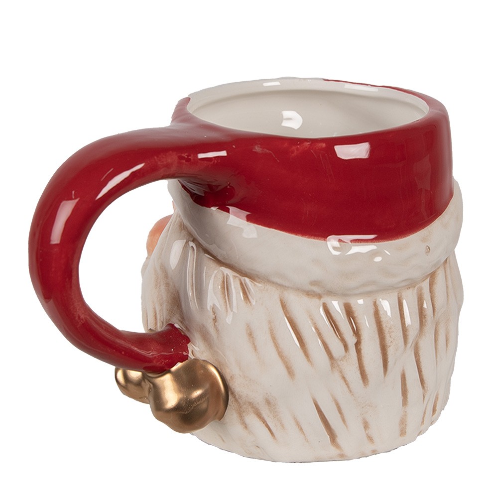 Keramický hrnek hlava Santa - 14*10*11 cm / 450 ml Clayre & Eef Keramický hrnek hlava Santa - 14*10*11 cm / 450 ml Clayre & Eef