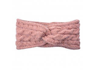 Růžová dámská zimní čelenka - 10*22 cm