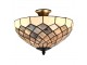 Bílo-šedá stropní lampa Tiffany Paulette - Ø 41*24 cm E14/ 2*40W Clayre & Eef