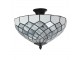 Bílo-šedá stropní lampa Tiffany Paulette - Ø 41*24 cm E14/ 2*40W Clayre & Eef