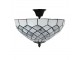 Bílo-šedá stropní lampa Tiffany Paulette - Ø 41*24 cm E14/ 2*40W Clayre & Eef