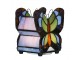 Barevná stolní lampa Tiffany ve tvaru motýla Butterfly - 15*8*13 cm (LED) Clayre & Eef