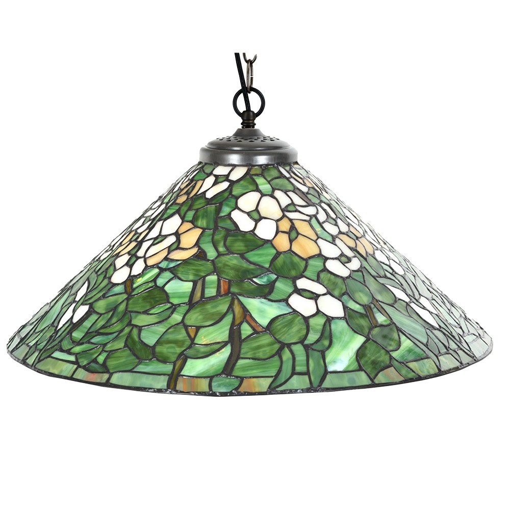 Závěsné zelené svítidlo Tiffany Tremblay - Ø 50x135 cm Clayre & Eef Závěsné zelené svítidlo Tiffany Tremblay - Ø 50x135 cm Clayre & Eef