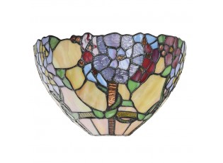 Nástěnné světlo Tiffany s květy Violle - 30*15*18 cm E14/max 1*40W