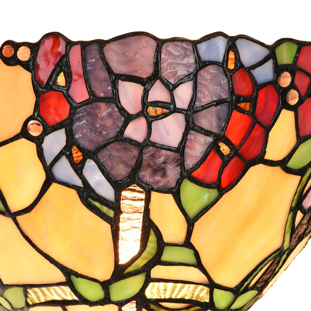 Nástěnné světlo Tiffany s květy Violle - 30*15*18 cm E14/max 1*40W Clayre & Eef Nástěnné světlo Tiffany s květy Violle - 30*15*18 cm E14/max 1*40W Clayre & Eef